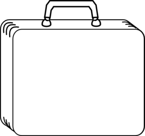 briefcase clipart outline