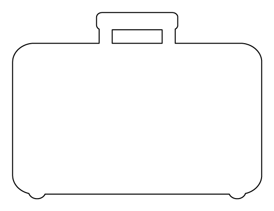 briefcase clipart outline