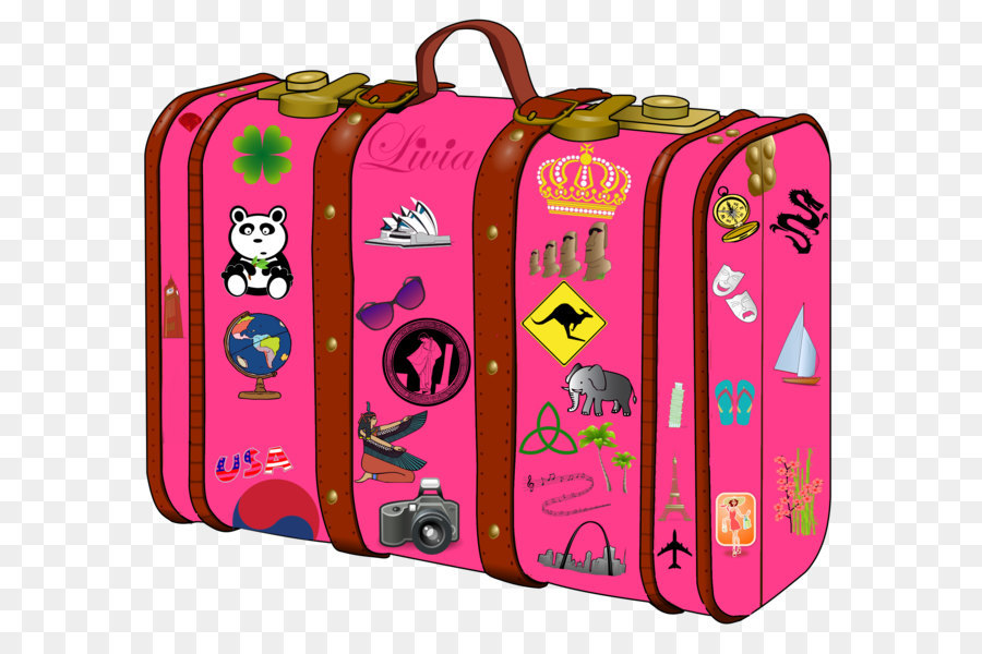 Suitcase baggage clip art. Briefcase clipart pink