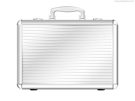 Free metal icon psd. Briefcase clipart silver