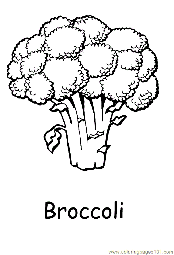 Broccoli coloring book