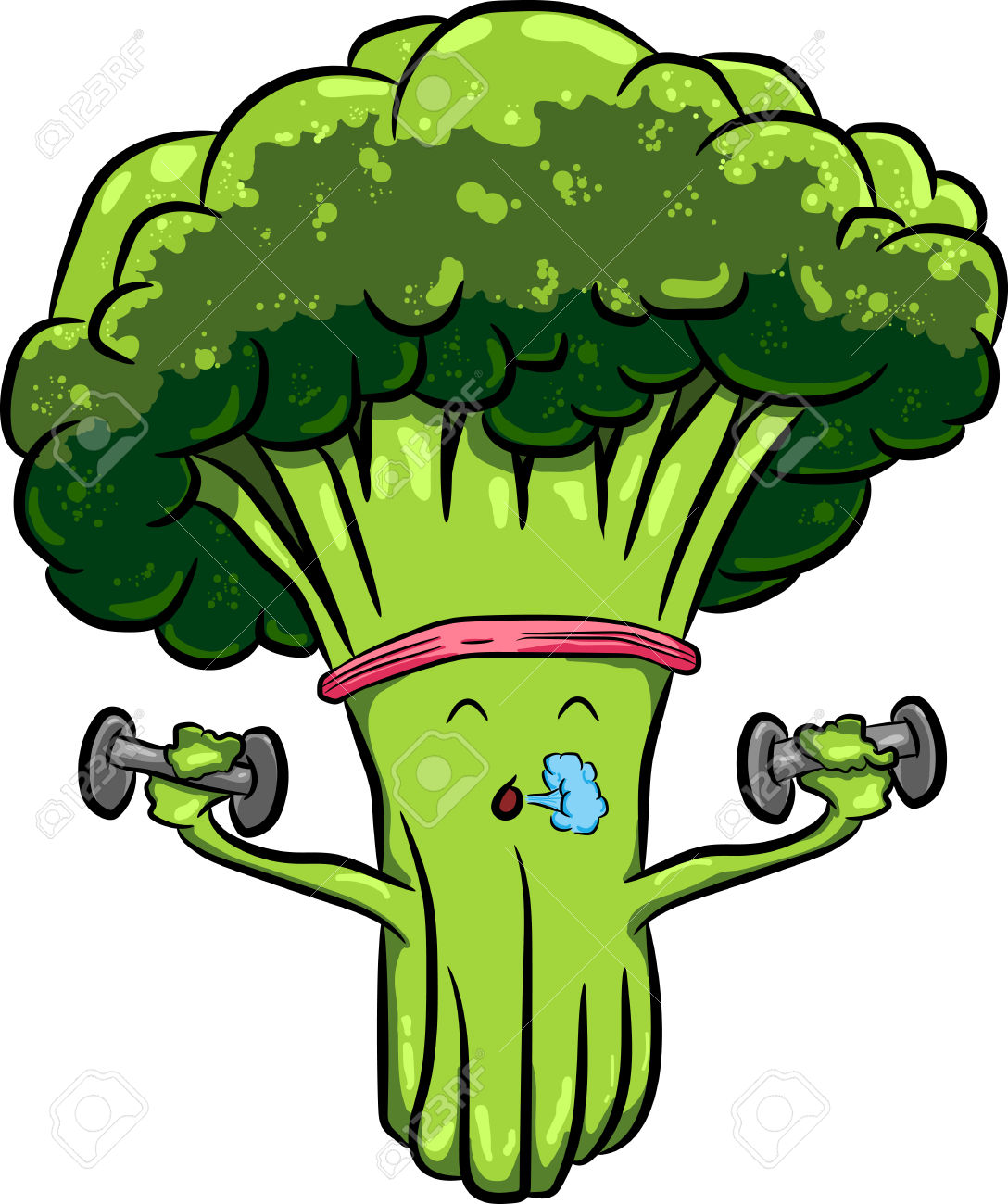 broccoli clipart comic