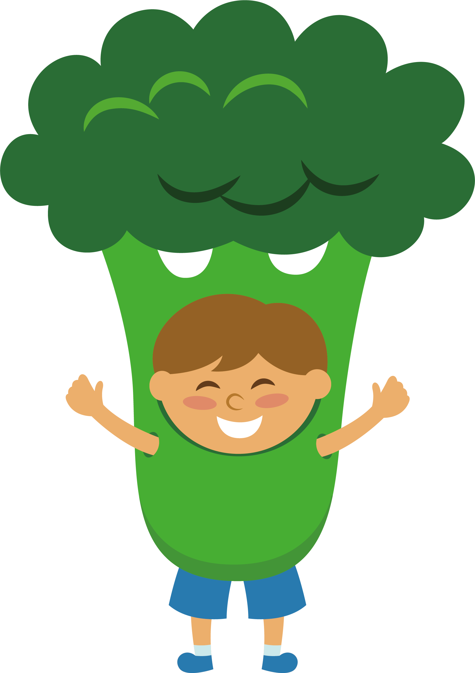 Vegetable fruit cauliflower villain. Broccoli clipart green food