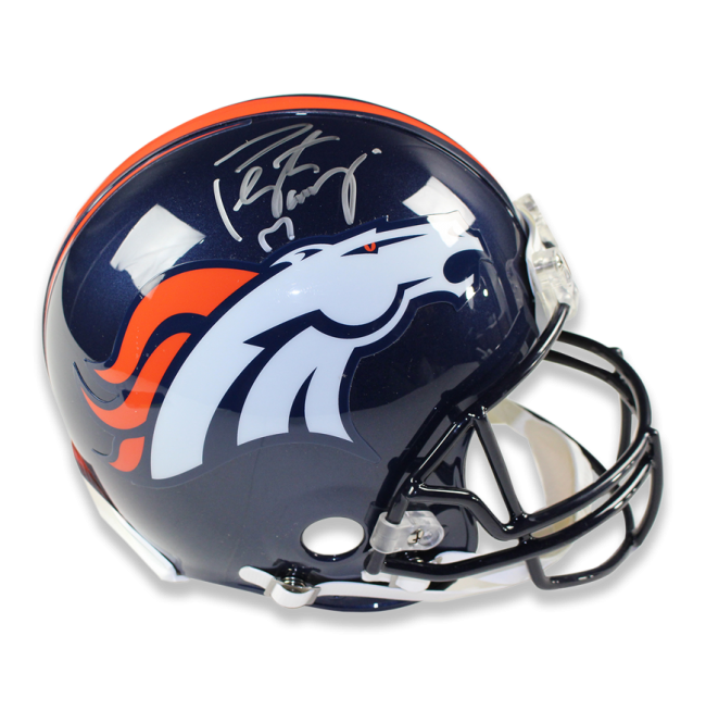 Peyton manning signed full. Broncos helmet png