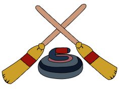 Amherst club site map. Broom clipart curling rock
