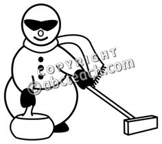 Broom clipart curling rock. A stone with recipes
