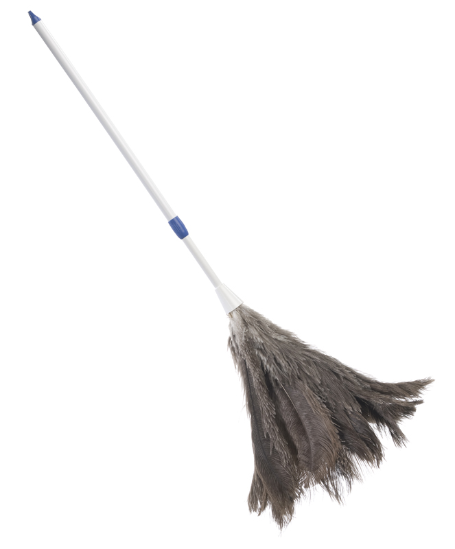 Feather duster traditional with. Broom clipart dusting