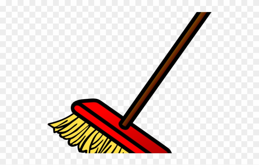Dust clipart dustpan brush. Red broom and png