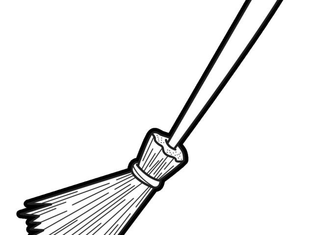 broom clipart outline