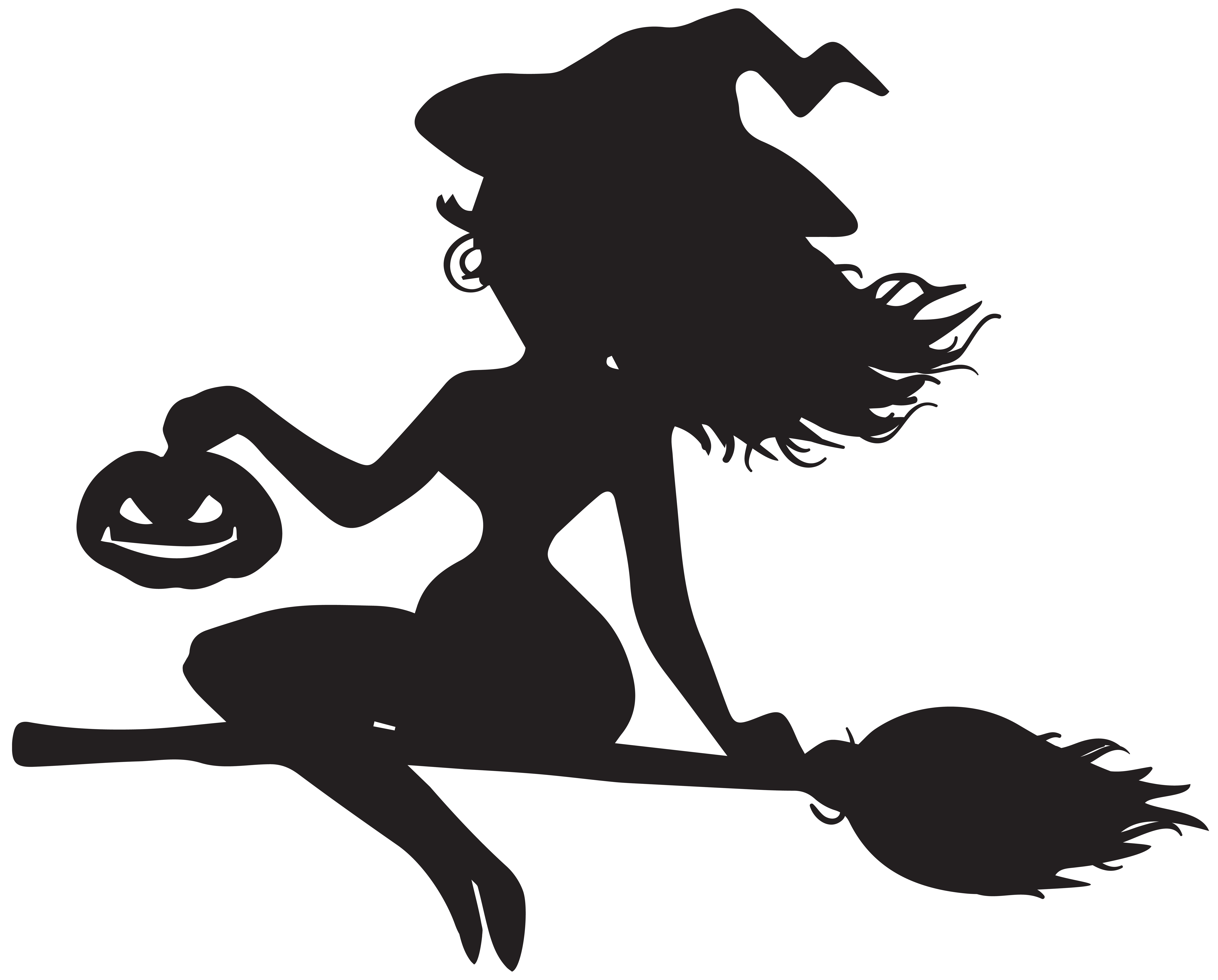Witch clipart broom clip art. On silhouette png gallery