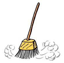 Broom clipart sweeping broom. Street 