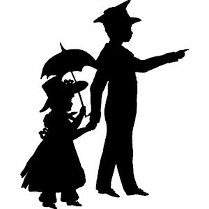 brothers clipart silhouette