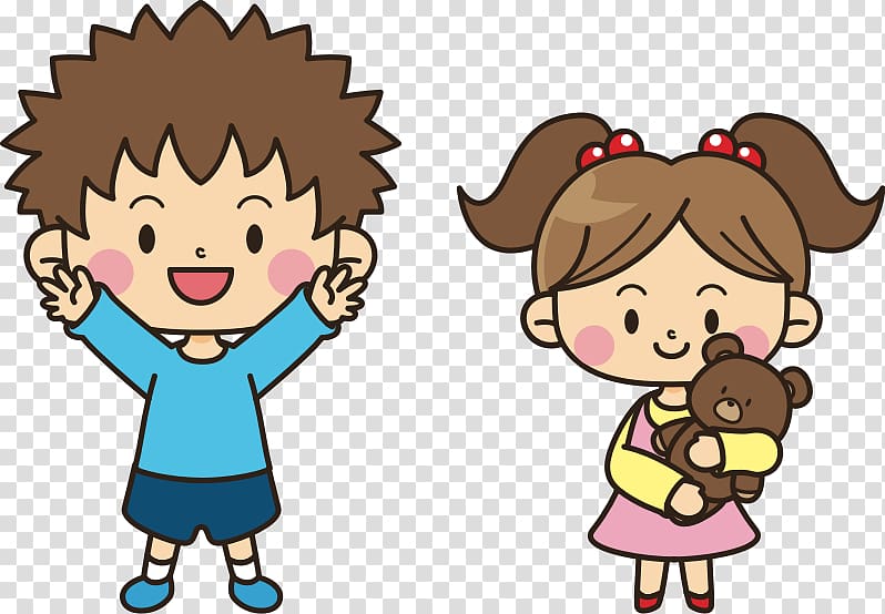 Brother clipart transparent. Boy and girl carrying