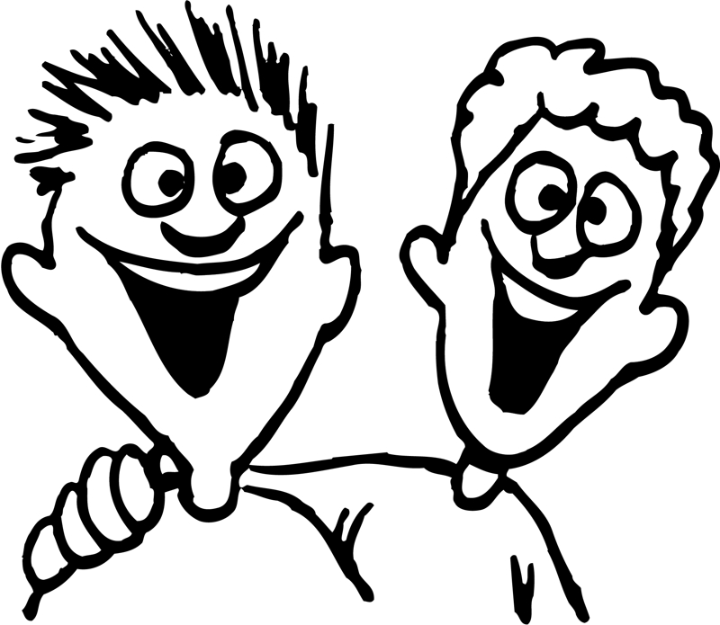 brothers clipart black and white