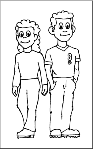 brother clipart black and white