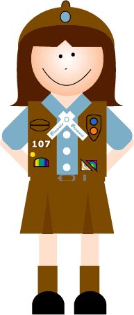 Girl scout . Brownie clipart animated