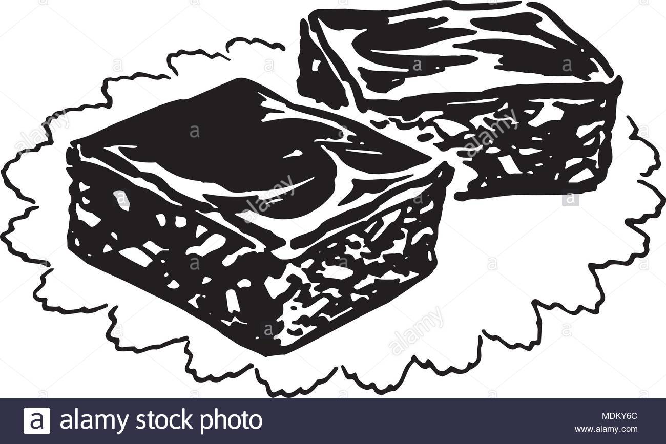 brownie clipart black and white