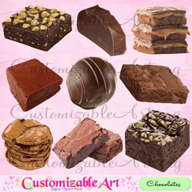Brownie clipart fudge. Digital chocolate cake clip