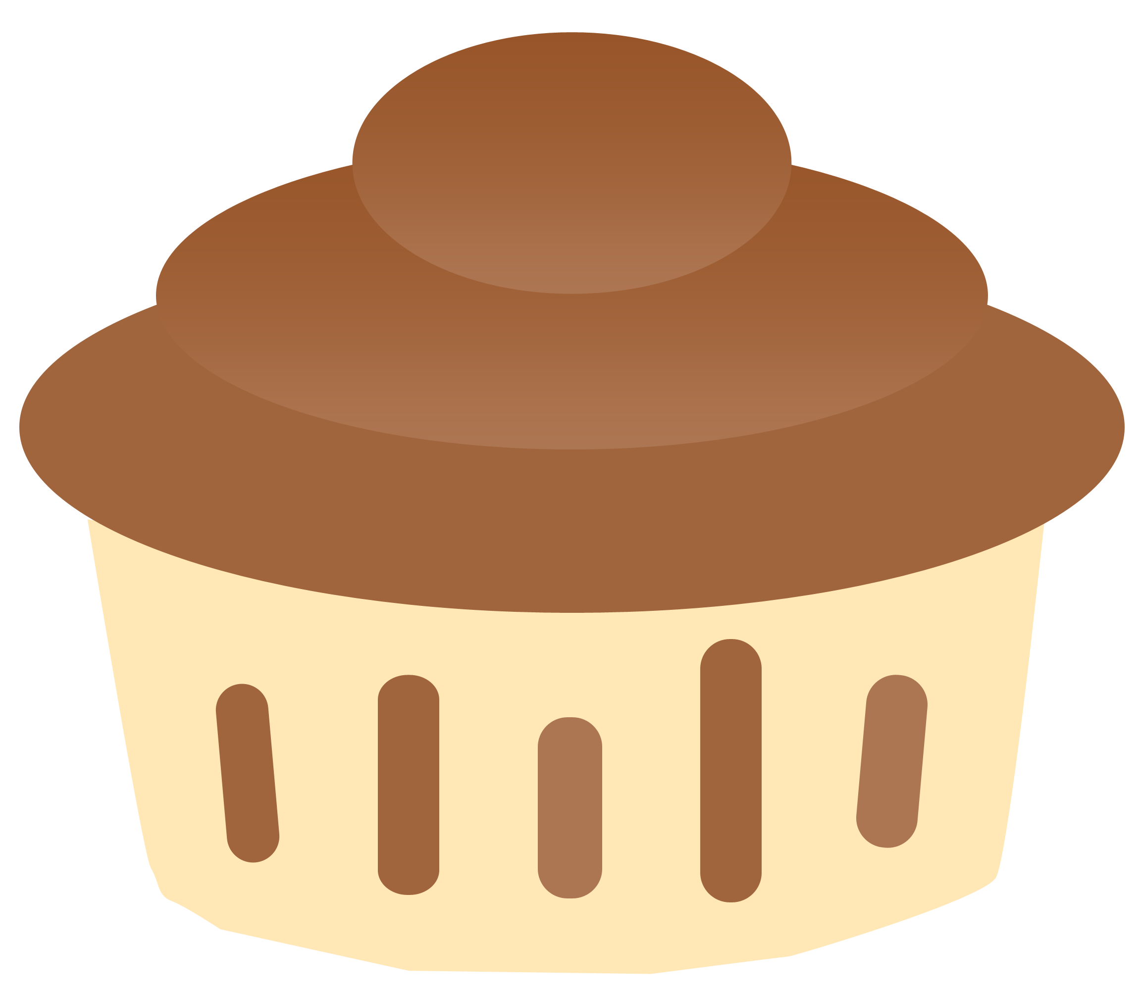 Cupcake pencil and in. Brownie clipart plain