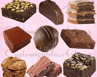 brownies clipart simple chocolate
