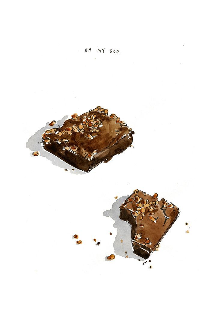 Food illus japan google. Brownie clipart watercolor