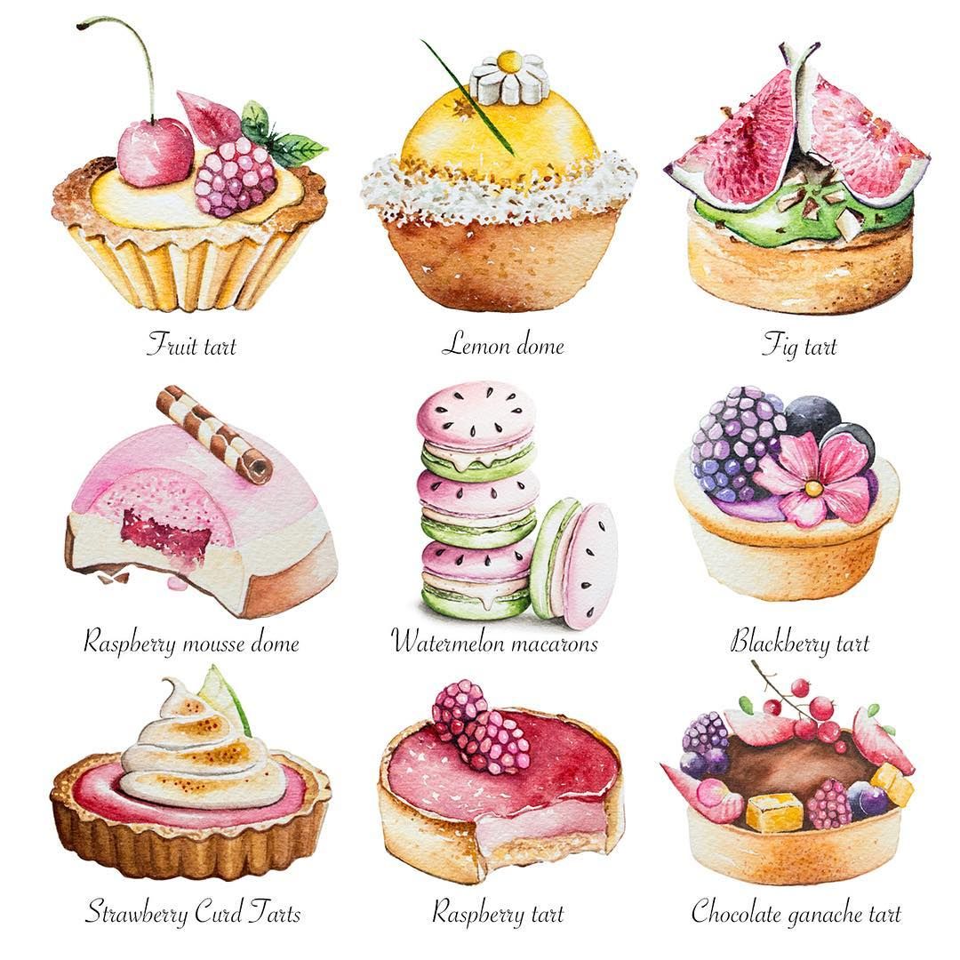 Pin by ruth o. Brownies clipart watercolor