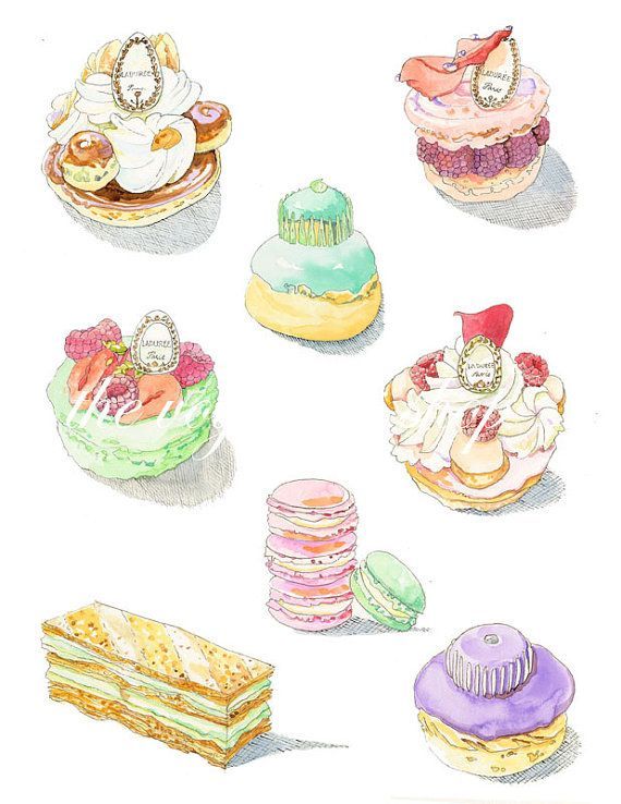 Brownies clipart watercolor. Pin by rka vecov