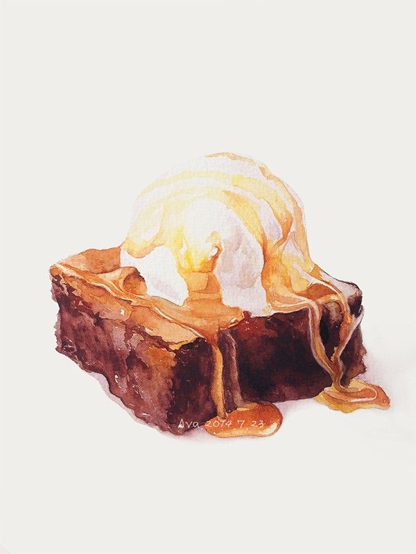 Food illus japan google. Brownies clipart watercolor
