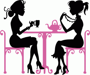  collection of ladies. Brunch clipart silhouette