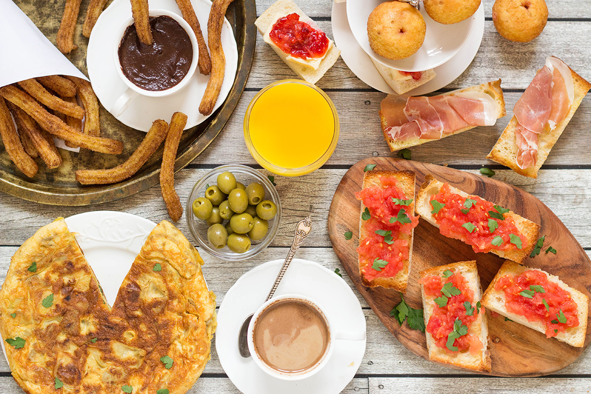 brunch clipart table food