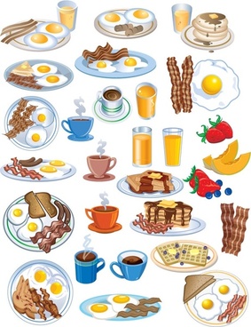 brunch clipart table food