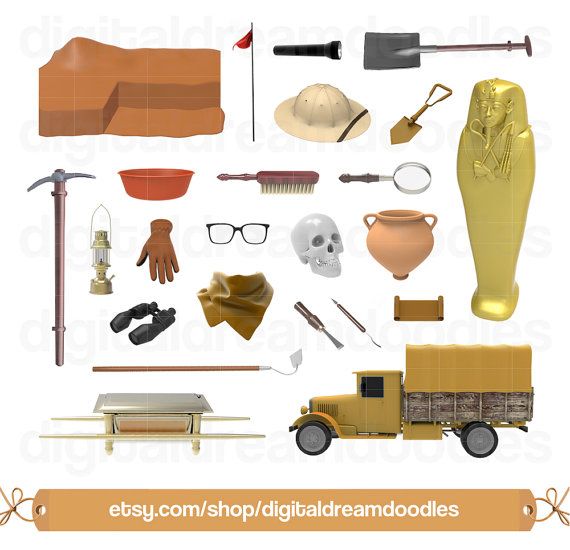 brush clipart archaeology