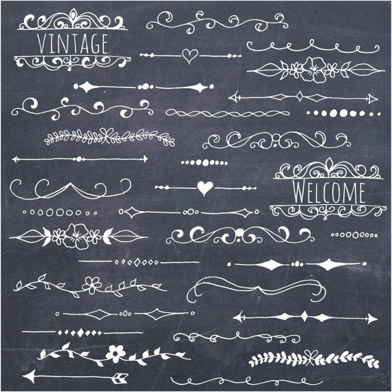 Clip art text dividers. Brush clipart chalkboard
