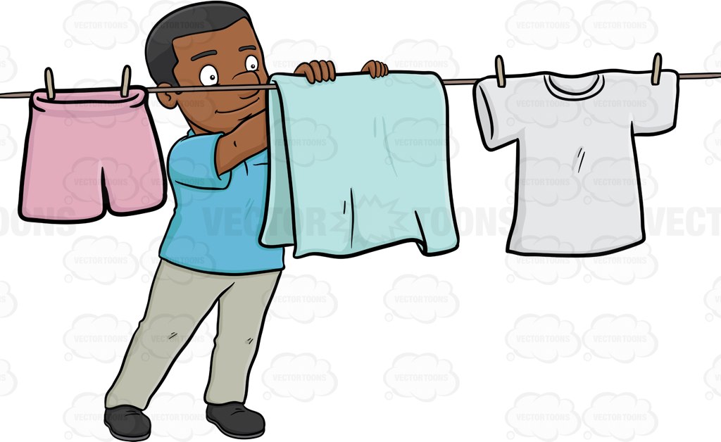 Dry group clean clothes. Brush clipart laundry