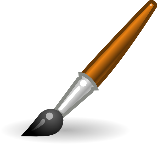 Simple clipart . Paint brush vector png