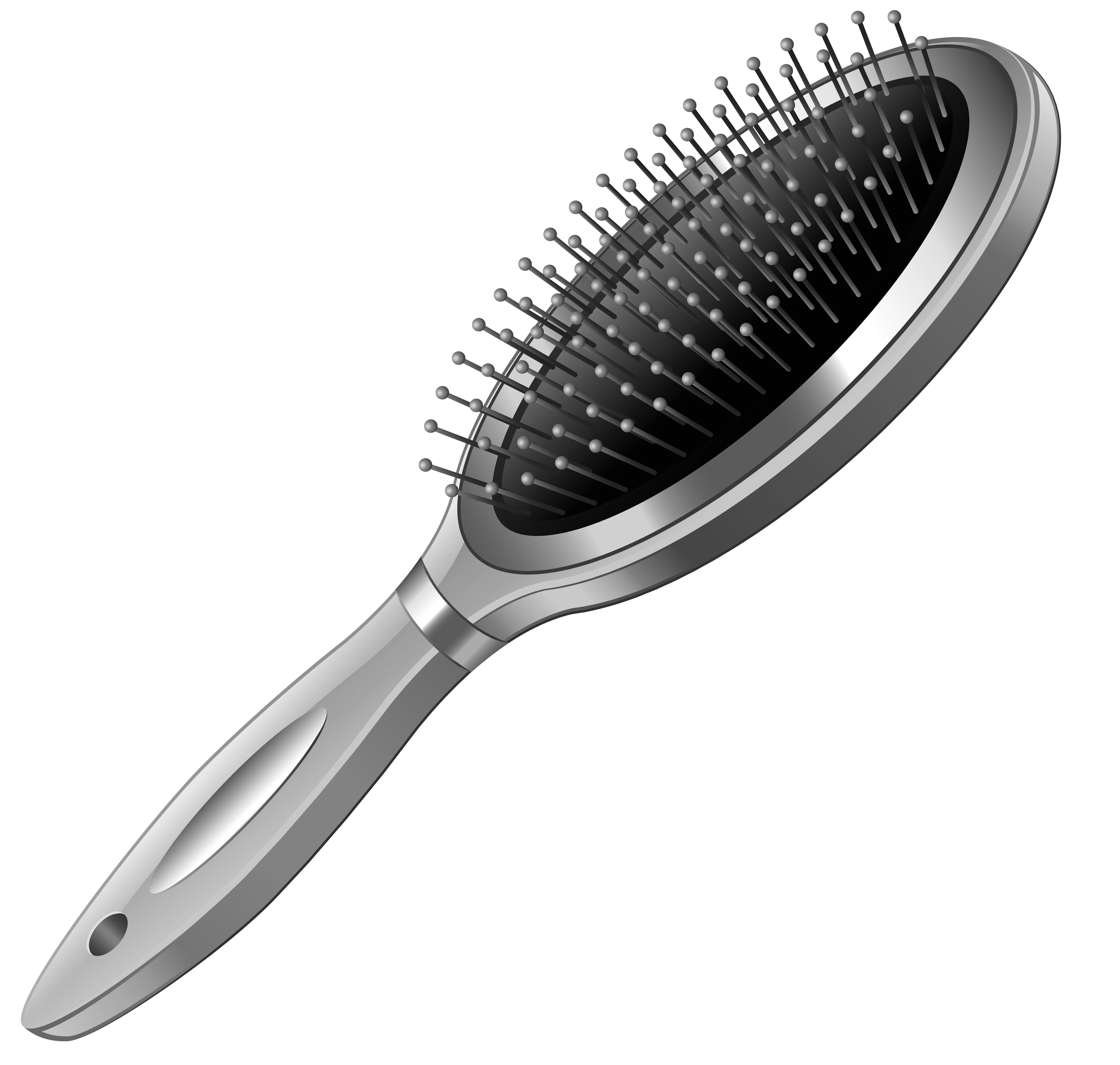 hairbrush clipart black and white