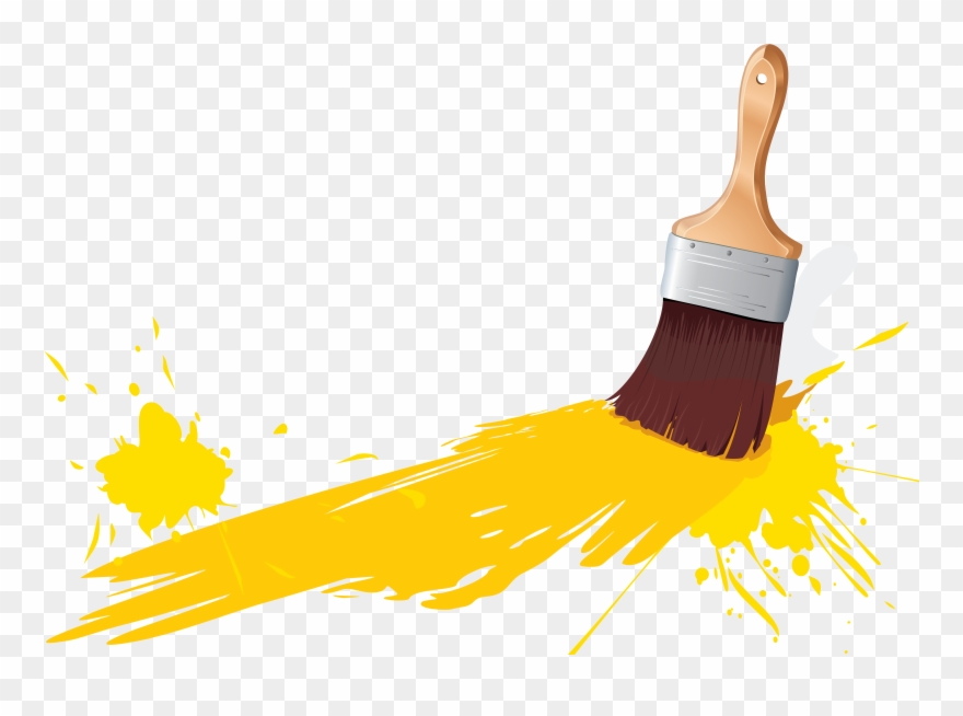 Save png with paint. Paintbrush clipart transparent background