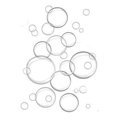 bubbles clipart black and white