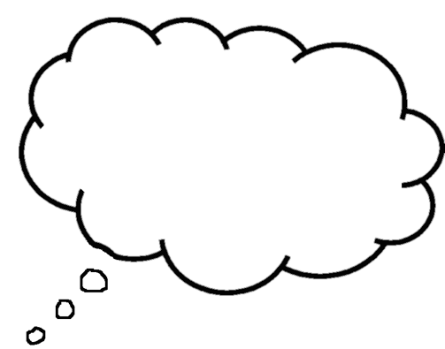 clipart clouds thinking