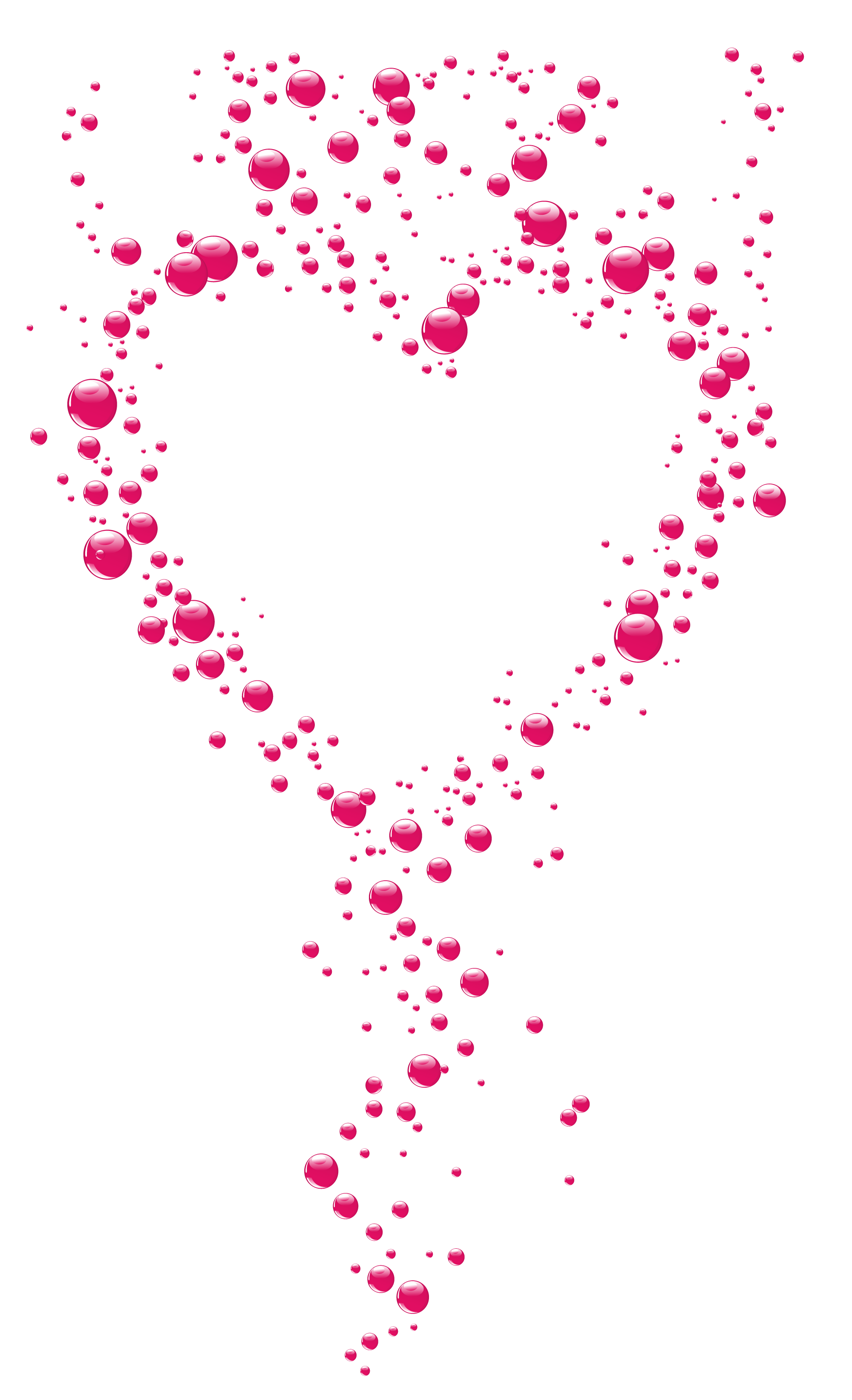 Confetti clipart hearts. Transparent pink bubble heart