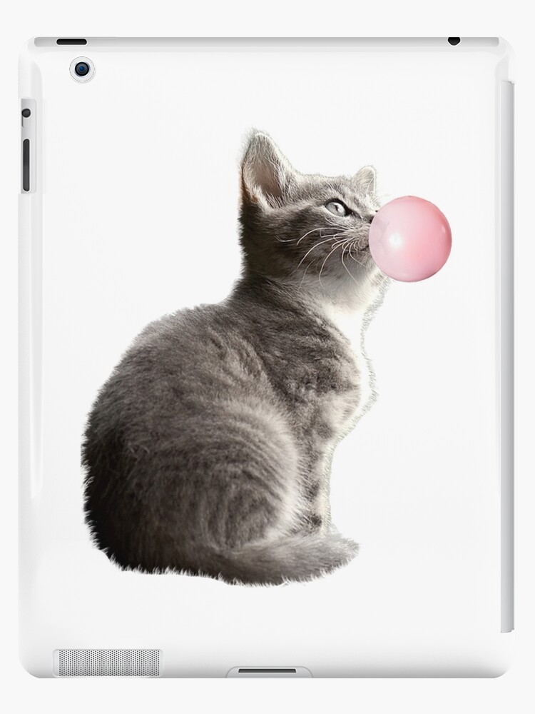 Bubble Gum Kitten.  cute blowing ipad