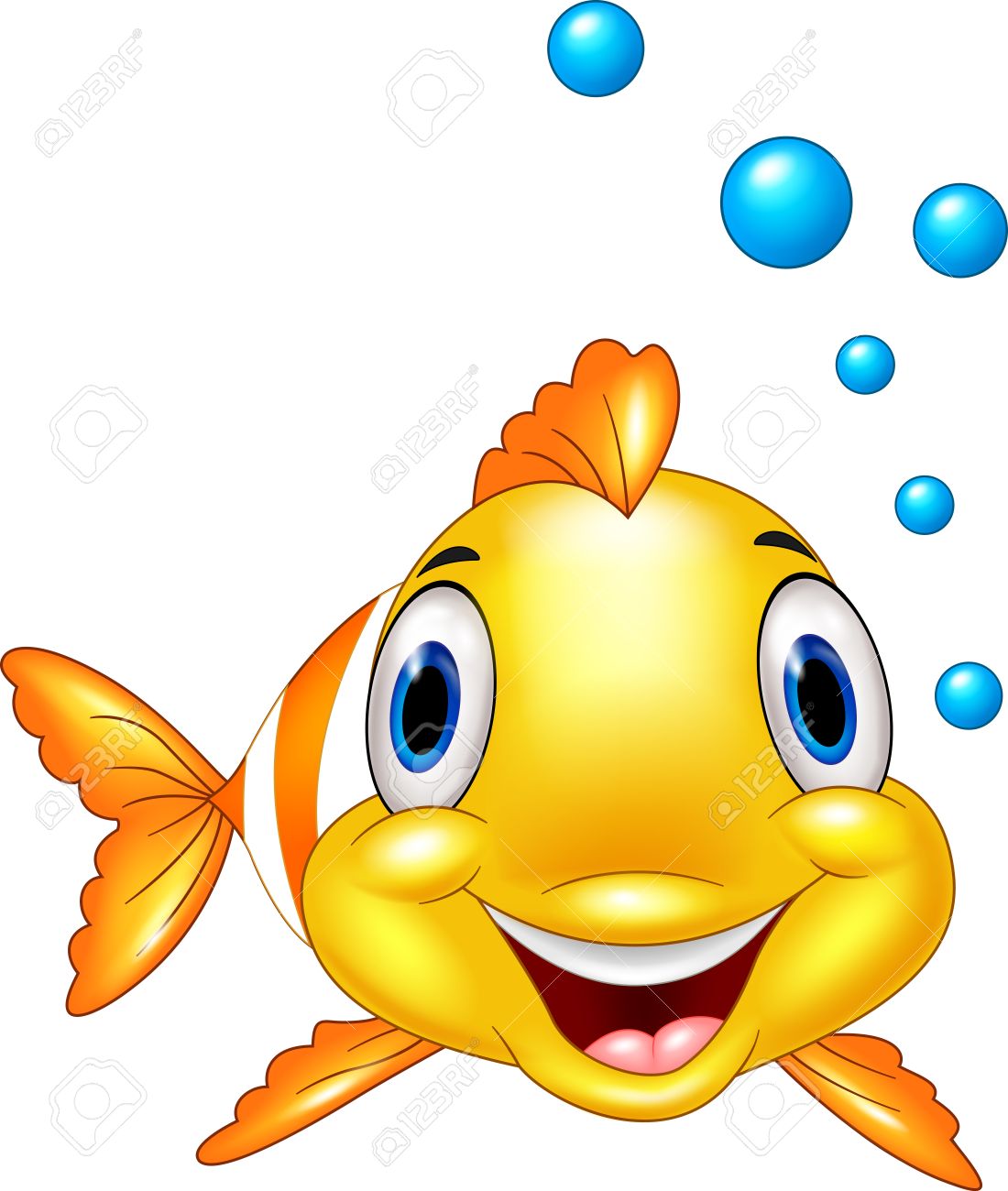 Bubbles clipart fish. With group adorable clown
