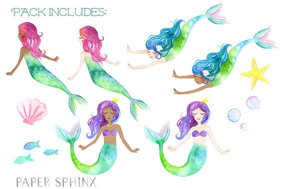 bubbles clipart mermaid