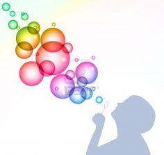 bubbles clipart rainbow
