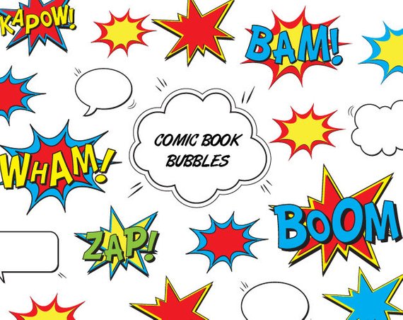 bubbles clipart superhero