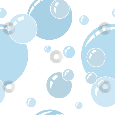 Bubbles clipart vector. Seamless background stock