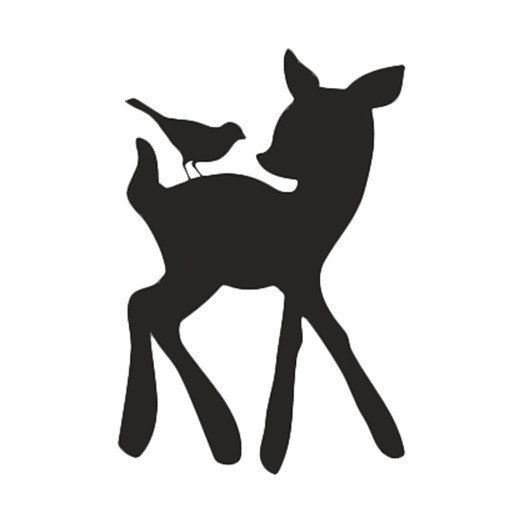Stencil incep imagine ex. Buck clipart baby deer