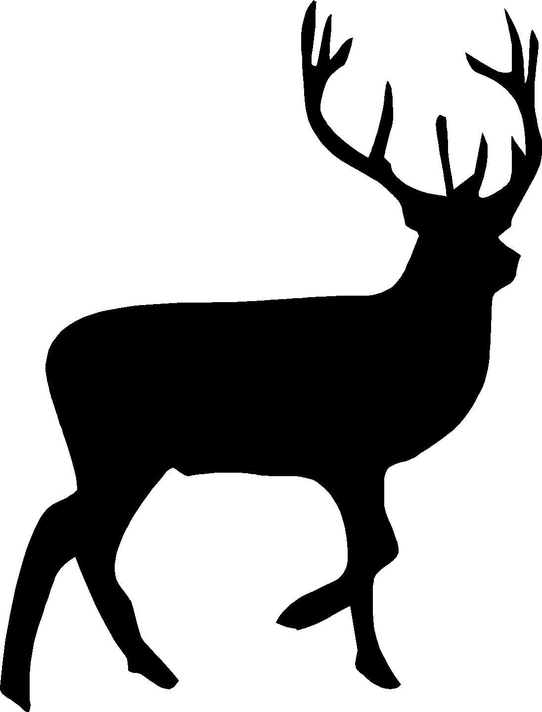 Silhouette clip art image. Buck clipart baby deer