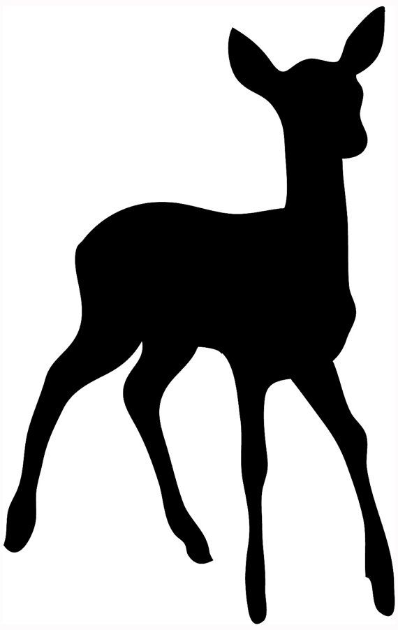 Buck clipart baby deer. And doe silhouette at