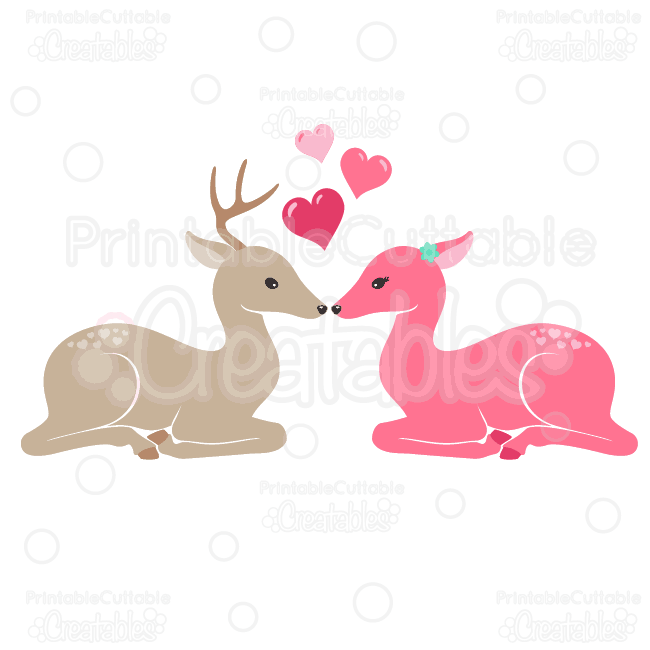 In and svg cut. Deer clipart love
